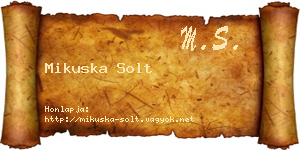 Mikuska Solt névjegykártya